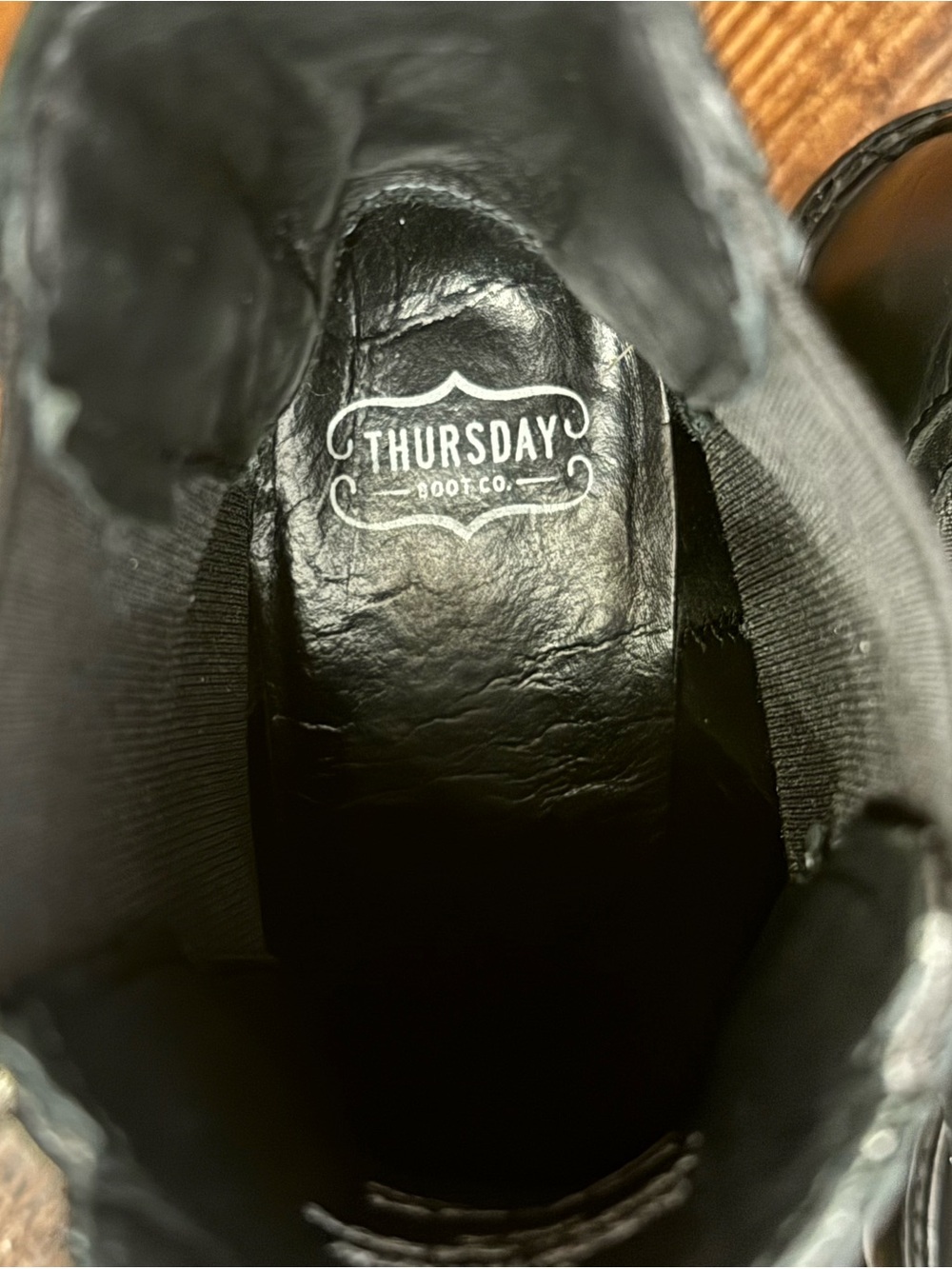 Thursday Boot Co Knockout Black Leather Chelsea Boots Women’s 8.5 - Picture 7 of 11